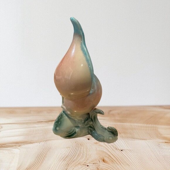Mid Century Hull Pottery Ebb Tide Conch Bud Vase Peach Green 7" MCM Vintage "B" - Picture 6 of 13